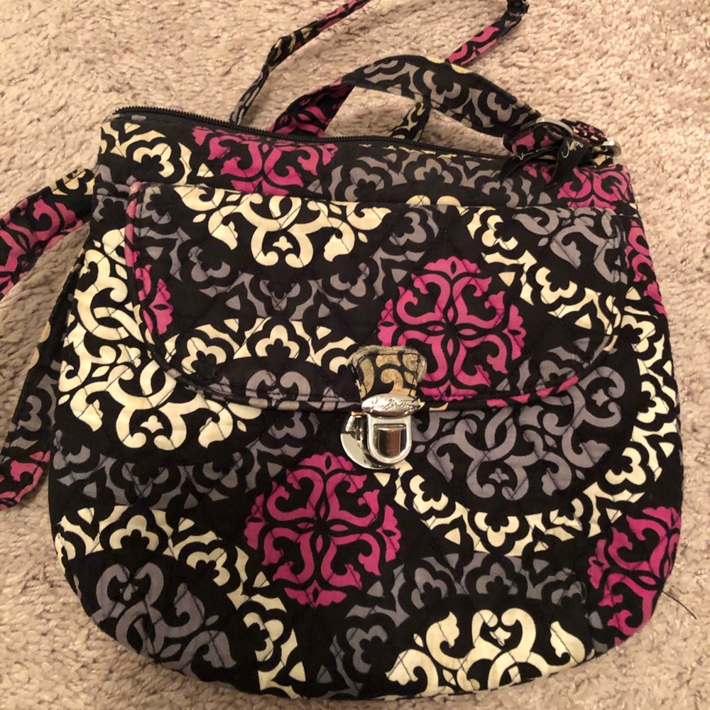 Vera Bradley Black and Pink Crossbody